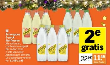 Promotions Schweppes indian tonic - Schweppes - Valide de 11/12/2023 à 17/12/2023 chez Albert Heijn