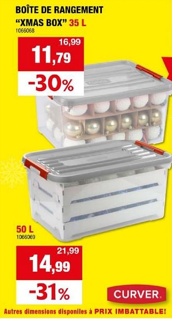 Promotions Boîte de rangement xmas box - Produit maison - Hubo  - Valide de 06/12/2023 à 17/12/2023 chez Hubo