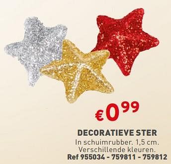 Promoties Decoratieve ster - Huismerk - Trafic  - Geldig van 13/12/2023 tot 18/12/2023 bij Trafic