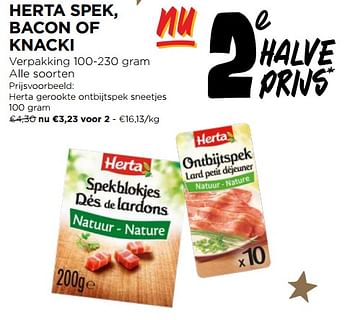 Promoties Herta gerookte ontbijtspek sneetjes - Herta - Geldig van 13/12/2023 tot 19/12/2023 bij Jumbo