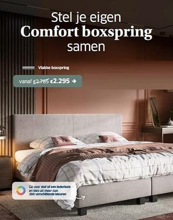 Promoties Comfort boxspring vlakke - Huismerk - Sleeplife - Geldig van 15/12/2023 tot 30/12/2023 bij Sleeplife