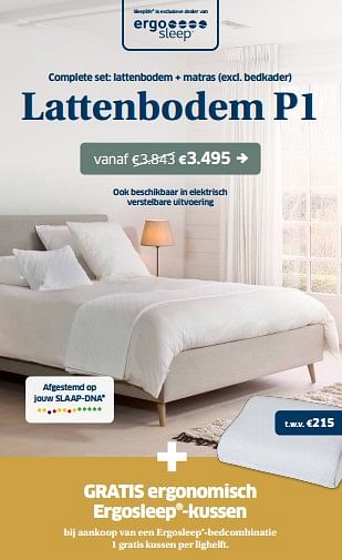 Promoties Lattenbodem p1 - Ergosleep - Geldig van 15/12/2023 tot 30/12/2023 bij Sleeplife