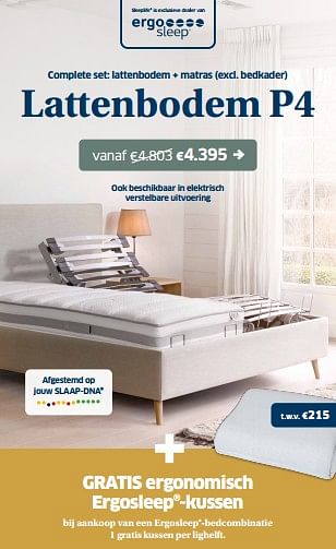 Promoties Lattenbodem p4 - Ergosleep - Geldig van 15/12/2023 tot 30/12/2023 bij Sleeplife