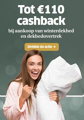 Promoties Tot €110 cashback bij aankoop van winterdekbed en dekbedovertrek - Huismerk - Sleeplife - Geldig van 15/12/2023 tot 30/12/2023 bij Sleeplife