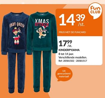 Promoties Kinderpyjama - Huismerk - Fun - Geldig van 13/12/2023 tot 18/12/2023 bij Fun