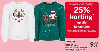 Promoties Sweater - Huismerk - Fun - Geldig van 13/12/2023 tot 18/12/2023 bij Fun