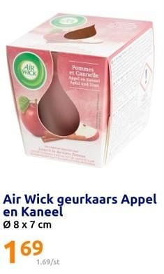 Promoties Air wick geurkaars appel en kaneel - Airwick - Geldig van 13/12/2023 tot 19/12/2023 bij Action