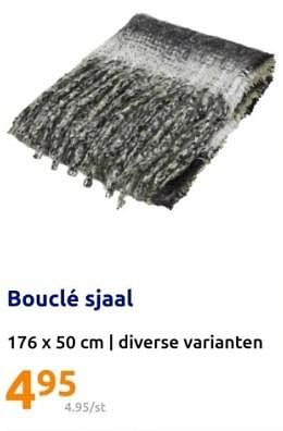Promoties Bouclé sjaal - Huismerk - Action - Geldig van 13/12/2023 tot 19/12/2023 bij Action