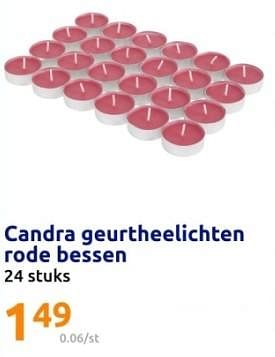 Promotions Candra geurtheelichten rode bessen - Produit Maison - Action - Valide de 13/12/2023 à 19/12/2023 chez Action