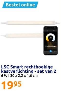 Promoties Lsc smart rechthoekige kastverlichting - set van 2 - LSC Smart Connect - Geldig van 13/12/2023 tot 19/12/2023 bij Action