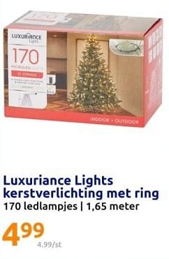 Promoties Luxuriance lights kerstverlichting met ring - Luxuriance - Geldig van 13/12/2023 tot 19/12/2023 bij Action
