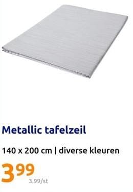 Promoties Metallic tafelzeil - Huismerk - Action - Geldig van 13/12/2023 tot 19/12/2023 bij Action