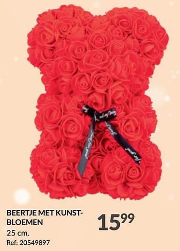 Promoties Beertje met kunstbloemen - Huismerk - Fun - Geldig van 13/12/2023 tot 18/12/2023 bij Fun