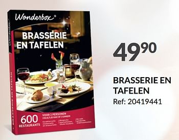 Promoties Brasserie en tafelen - Wonderbox - Geldig van 13/12/2023 tot 18/12/2023 bij Fun