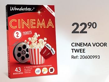 Promoties Cinema voor twee - Wonderbox - Geldig van 13/12/2023 tot 18/12/2023 bij Fun