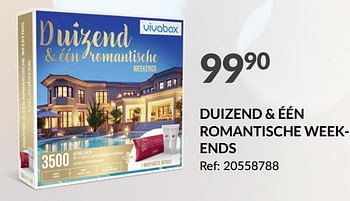 Promoties Duizend + één romantische weekends - Vivabox - Geldig van 13/12/2023 tot 18/12/2023 bij Fun