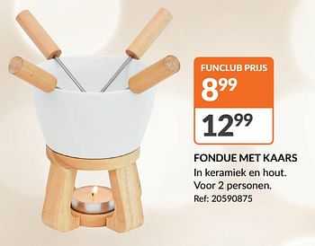 Promoties Fondue met kaars - Huismerk - Fun - Geldig van 13/12/2023 tot 18/12/2023 bij Fun