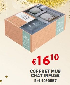 Promotions Coffret mug chat infuse - Produit maison - Trafic  - Valide de 13/12/2023 à 18/12/2023 chez Trafic