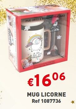 Promotions Mug licorne - Produit maison - Trafic  - Valide de 13/12/2023 à 18/12/2023 chez Trafic