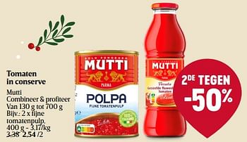 Promoties Fijne tomatenpulp - Mutti - Geldig van 14/12/2023 tot 20/12/2023 bij Delhaize