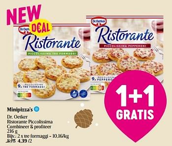 Promoties Minipizza’s dr. oetker ristorante piccolissima tre formaggi - Dr. Oetker - Geldig van 14/12/2023 tot 20/12/2023 bij Delhaize