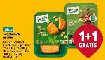 Promoties Vegetarisch product garden gourmet kaasschnitzel - Garden Gourmet - Geldig van 14/12/2023 tot 20/12/2023 bij Delhaize
