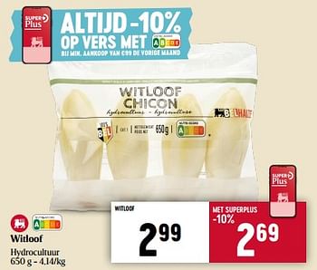 Promoties Witloof - Huismerk - Delhaize - Geldig van 14/12/2023 tot 20/12/2023 bij Delhaize