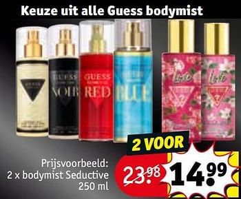 Promoties Bodymist seductive - Guess - Geldig van 12/12/2023 tot 24/12/2023 bij Kruidvat