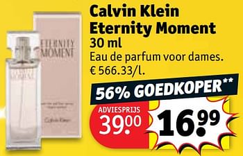 Promoties Calvin klein eternity moment edt - Calvin Klein - Geldig van 12/12/2023 tot 24/12/2023 bij Kruidvat