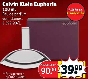 Promoties Calvin klein euphoria edp - Calvin Klein - Geldig van 12/12/2023 tot 24/12/2023 bij Kruidvat
