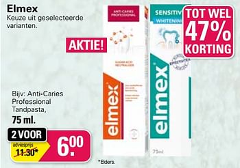 Promoties Anti-caries professional tandpasta - Elmex - Geldig van 29/11/2023 tot 23/12/2023 bij De Online Drogist