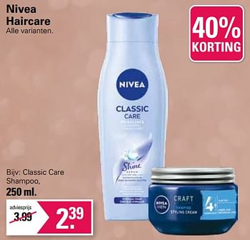 Promotions Classic care shampoo - Nivea - Valide de 29/11/2023 à 23/12/2023 chez De Online Drogist