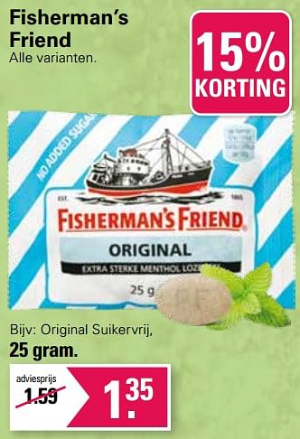 Promoties Fisherman`s friend original suikervrij - Fisherman's Friend - Geldig van 29/11/2023 tot 23/12/2023 bij De Online Drogist