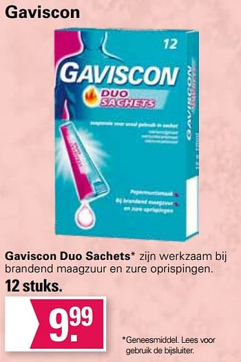 Promoties Gaviscon duo sachets - Gaviscon - Geldig van 29/11/2023 tot 23/12/2023 bij De Online Drogist