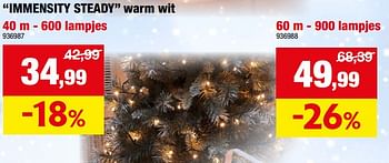 Promoties Ledslinger immensity steady warm wit - Huismerk - Hubo  - Geldig van 13/12/2023 tot 24/12/2023 bij Hubo