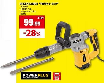 Promoties Powerplus breekhamer powx11832 - Powerplus - Geldig van 13/12/2023 tot 24/12/2023 bij Hubo