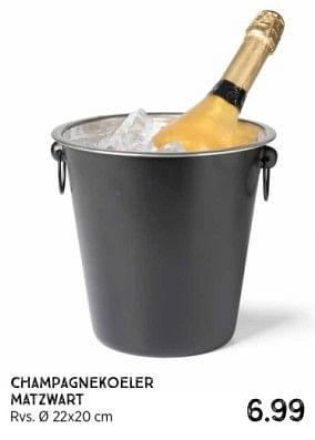 Promoties Champagnekoeler matzwart - Huismerk - Xenos - Geldig van 10/12/2023 tot 24/12/2023 bij Xenos