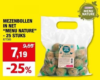 Promoties Mezenbollen in net menu nature - Versele-Laga - Geldig van 13/12/2023 tot 24/12/2023 bij Hubo
