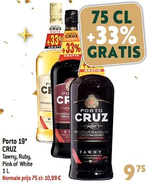Promoties Porto 19° cruz - Porto Cruz - Geldig van 13/12/2023 tot 19/12/2023 bij Louis Delhaize