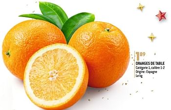 Promotions Oranges de table - Produit maison - Match - Valide de 06/12/2023 à 31/12/2023 chez Match