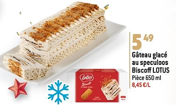 Promotions Gâteau glacé au speculoos biscoff lotus - Lotus Bakeries - Valide de 06/12/2023 à 31/12/2023 chez Match