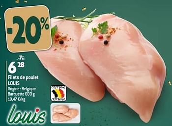 Promotions Filets de poulet louis - Louis - Valide de 13/12/2023 à 19/12/2023 chez Smatch