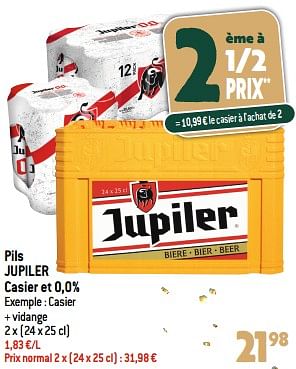 Promotions Pils jupiler casier et 0,0% - Jupiler - Valide de 13/12/2023 à 19/12/2023 chez Smatch