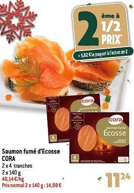 Promotions Saumon fumé d’ecosse cora - Produit Maison - Smatch - Valide de 13/12/2023 à 19/12/2023 chez Smatch