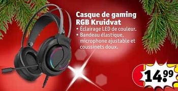 Promotions Casque de gaming rgb kruidvat - Produit maison - Kruidvat - Valide de 12/12/2023 à 24/12/2023 chez Kruidvat