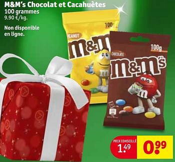 Promotions M+m’s chocolat et cacahuètes - M&M 's - Valide de 12/12/2023 à 24/12/2023 chez Kruidvat