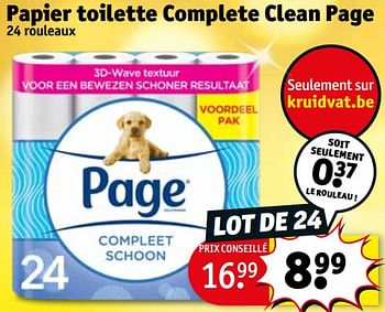 Promotions Papier toilette complete clean page - Page - Valide de 12/12/2023 à 24/12/2023 chez Kruidvat