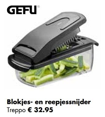 Promoties Blokjes- en reepjessnijder - Gefu - Geldig van 06/12/2023 tot 26/12/2023 bij Europoint