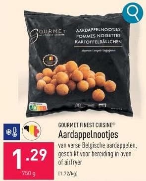 Promoties Aardappelnootjes - Gourmet Finest Cuisine - Geldig van 18/12/2023 tot 29/12/2023 bij Aldi
