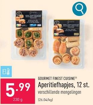 Promoties Aperitiefhapjes - Gourmet Finest Cuisine - Geldig van 18/12/2023 tot 29/12/2023 bij Aldi